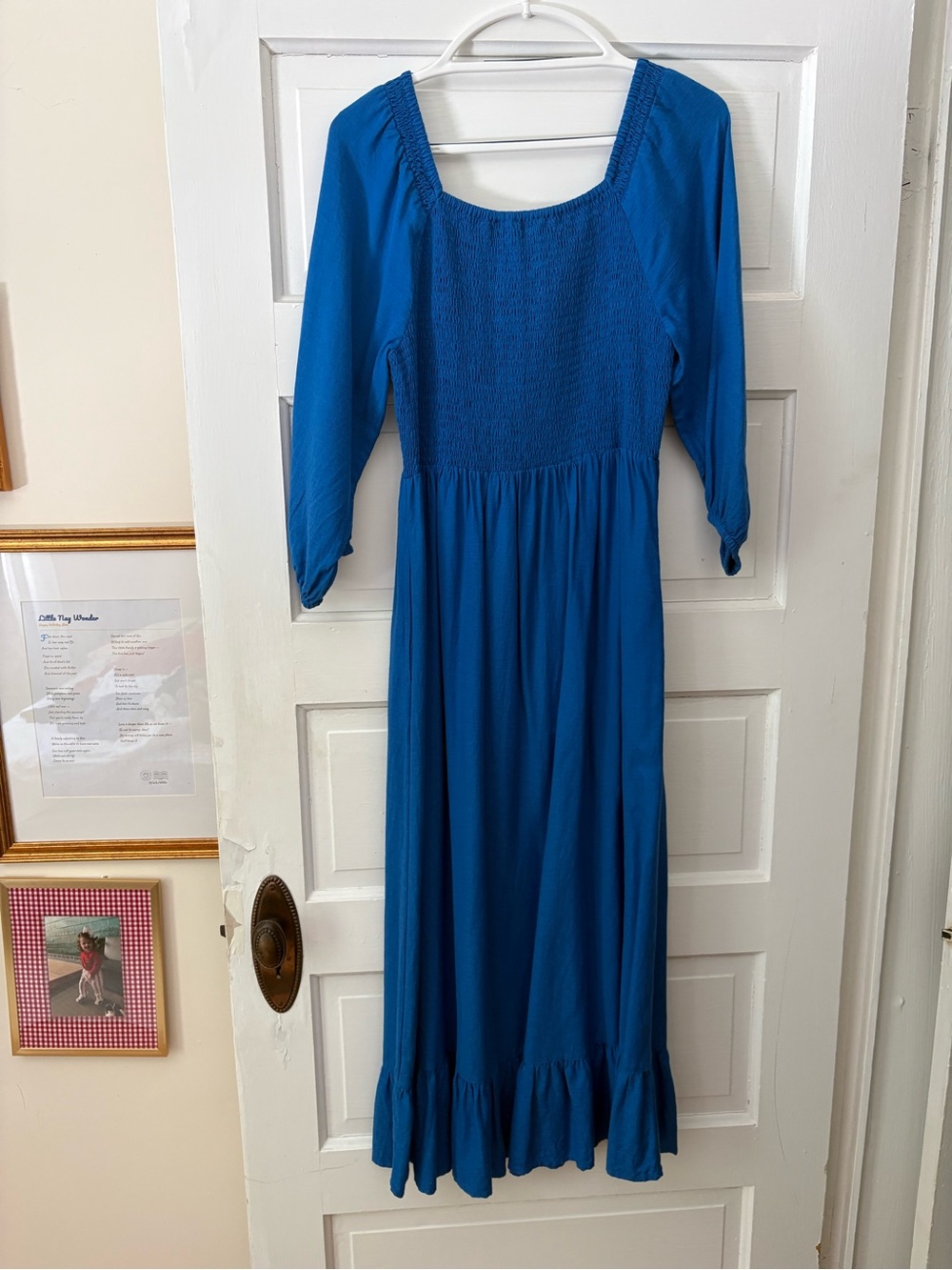 Royal Blue Smocked Maxi Dress